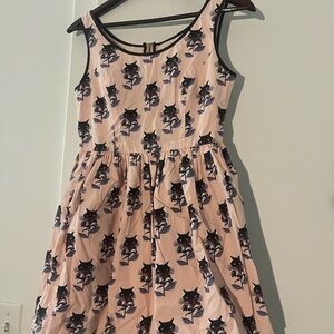 Miu Miu Pink Cat Print Mini Dress